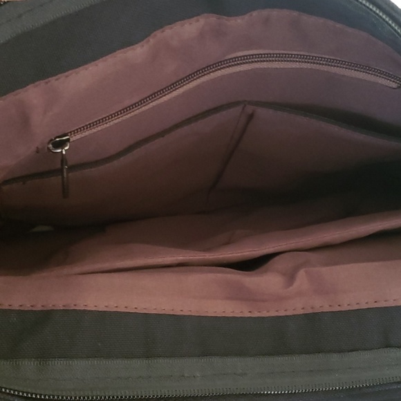 Canvas genuine leather laptop bag with sleeves NEW - Picture 7 of 8